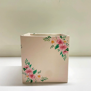 Cachep Quadrado Pote 12 Flores - Pacote c/10 und